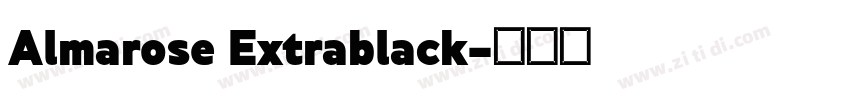 Almarose Extrablack字体转换
